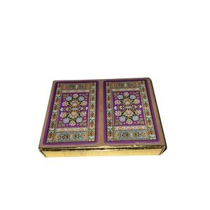 Vintage Congress Cel-U-Tone Double Deck Playing Cards Canasta Instructions 1950